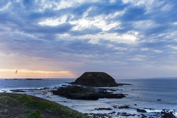 Wild stormy skies and ocean, Phillip Island, Australia