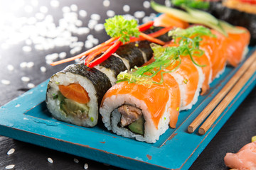 Japanese seafood sushi set