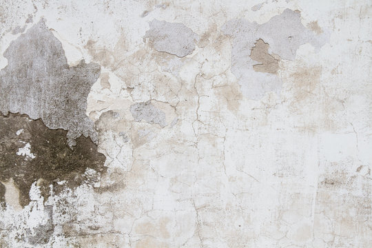 Old Texture Grunge background wall with crack on stucco