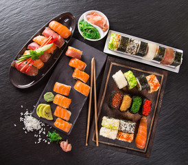 Japanese seafood sushi set