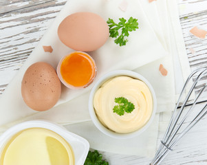 Mayonnaise in bowl