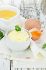 Mayonnaise in bowl