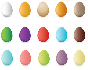 Isolated Easter eggs illustration