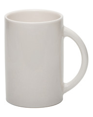 White cup isolated on white background