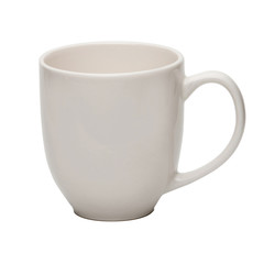 White cup isolated on white background