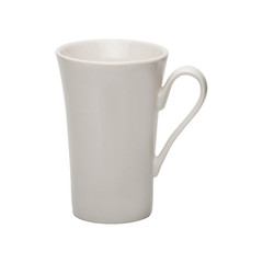 White cup isolated on white background