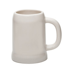 White cup isolated on white background