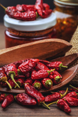 sauce chilli in glass