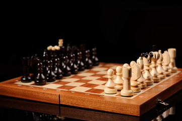 wooden chess pieces