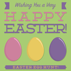 Retro style Easter typographic card in vector format.