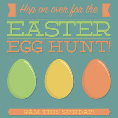 Retro style Easter typographic card in vector format.