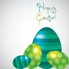 Happy Easter egg card in vector format.