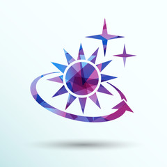 Vector sun icon sun vector icon outdoor sunlight shine