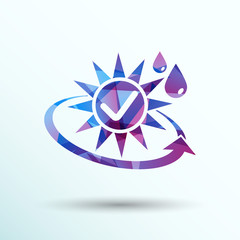 sun protection block icon sunblock skin vector isolated