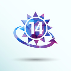 Heart shaped clock and calendar with 14 date