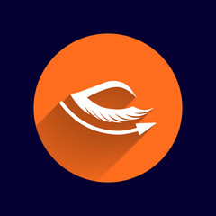 vector eye with lashes long eyelashes icon