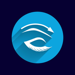 Eyelashes and eyebrows vector eyelash eye icon makeup isolated