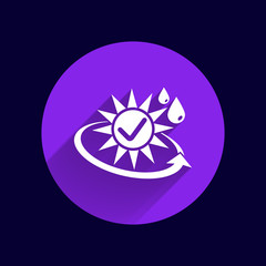 sun protection block icon sunblock skin vector isolated