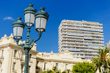 Lamp street in Monaco.