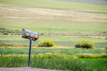 Rusty Mailbox in Rural America
