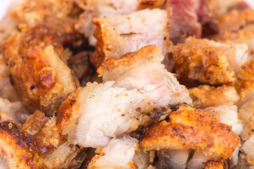 Crispy skin fried pork