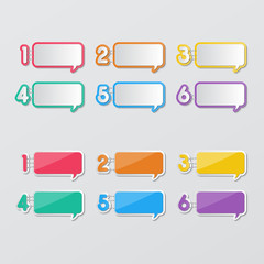 Obraz premium paper speech bubbles infographics
