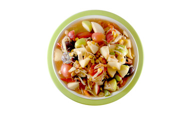 Fruit and vegetable salad dish