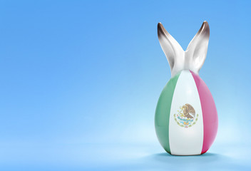 Colorful cute easter egg and the flag of Mexico .(series)