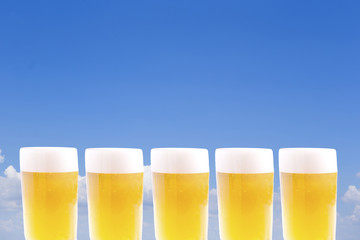 青空とビール