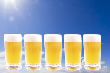 青空とビール