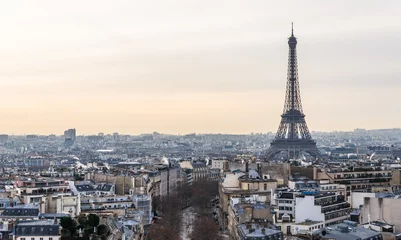 Fototapeten パリ　凱旋門から望むエッフェル塔とパリ市内 © oben901