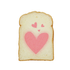 slice of white bread against the white background
