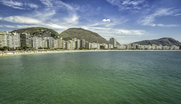 Buildings on Copacabana Beach  in Rio de Janeiro