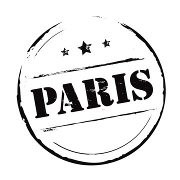 Black vector grunge stamp PARIS