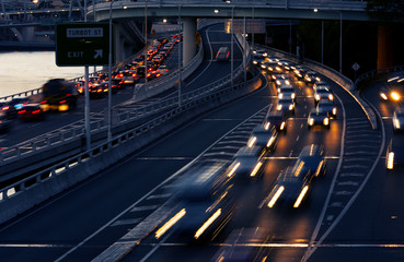 Car light trails
