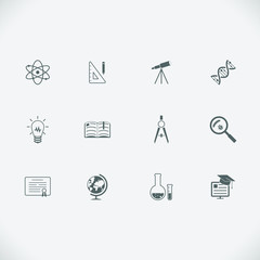 Fototapeta premium Education and learning modern line icons