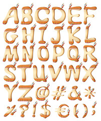 Indian style letters of the alphabet
