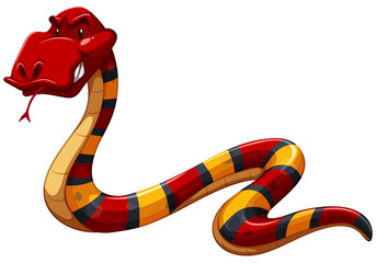 Naklejka premium Colourful scary snake