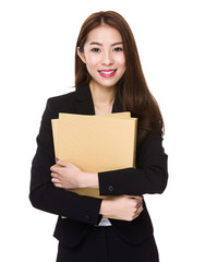 Business Women holding file