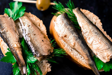 Tapas with fish