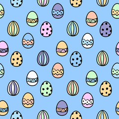 Easter egg seamless vector pattern.