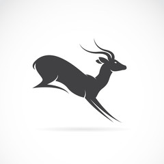 Vector image of deer design on white background