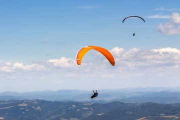 paragliding  extreme over the mountains