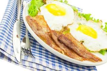 Scrambled eggs with bacon