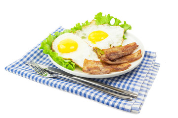Scrambled eggs with bacon