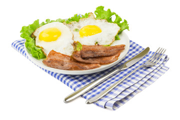 Scrambled eggs with bacon