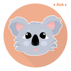 head of the animal koalas