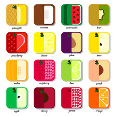 colored fruits and berries