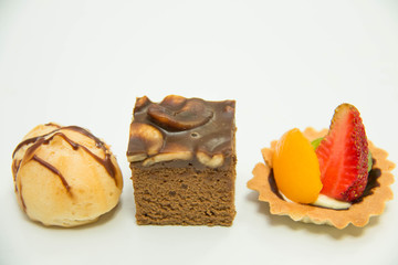 Collection of delicious  assorted mini  dessert