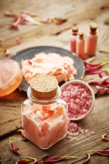Spa still life with flower petals